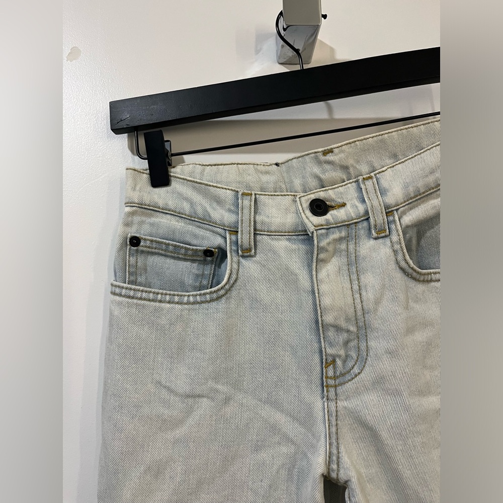 Proenza Schouler Mid-Rise Slim Leg Light Wash Jeans Size 25 - Picture 2 of 5